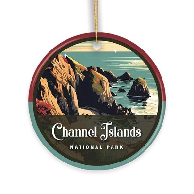 Channel Islands National Park Retro Ornament, California Vintage Travel Souvenir and Gift| OrnamentallyYou