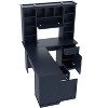 PAGED L Shaped Desk Modern Computer Desk with Storage Drawers, Cabinets, Open Shelves and Outlet, Home Office Desk for Study, Living Room - 4 of 4