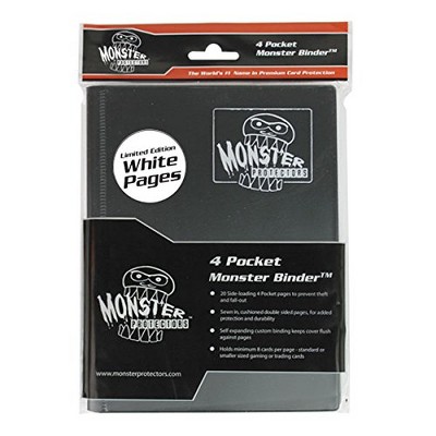 Monster Binder - 4 Pocket Matte Black Album With White Pages (limited ...