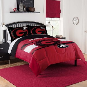 NCAA Georgia Bulldogs Comforter & Pillow Sham Set - 1 of 4