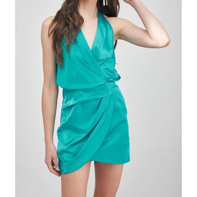 Women's V-neck Wrap Mini Dress - DO+BE