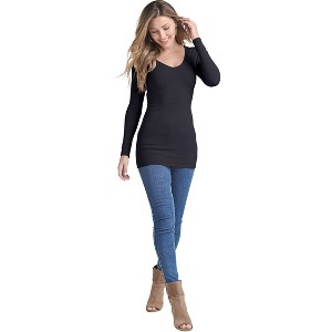 VENUS Womens Long Sleeve Long And Lean Tee - 1 of 4