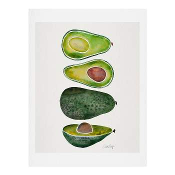 Cat Coquillette Avocado Slices Wall Art Print Green - society6