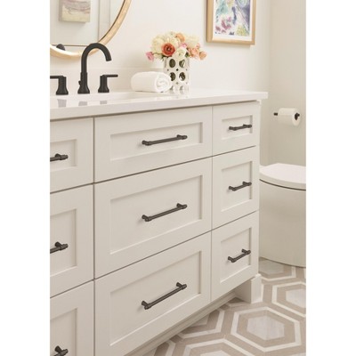 Matte Black 6-5/16" Modern Bar Cabinet Pull