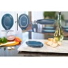Nat & Jules Matte Navy Blue 6 x 4 Glossy Ceramic Oval Countertop Spoon Rest - 2 of 4