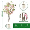 5FT Pink Artificial Bougainvillea Tree ¨C Realistic Faux Blossom Plant in Pot for Indoor/Outdoor Home/Patio/Wedding/Christmas Decor - 3 of 4
