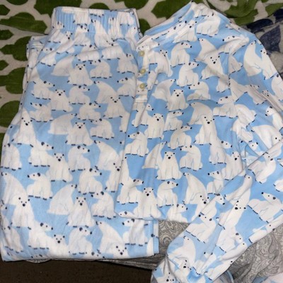 Women s Polar Bear Print Microfleece Holiday Matching Family Pajama Pants Wondershop Blue Target