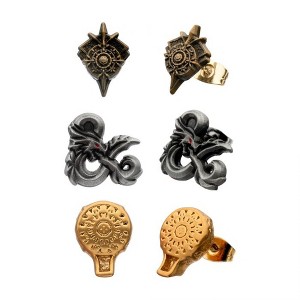 Adult Dungeons & Dragons Symbols Stud Earrings Set - 1 of 2