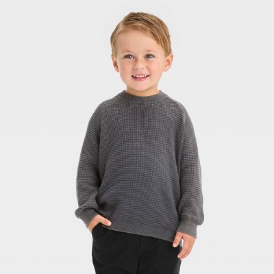 Grayson Mini Toddler Boys' Knit Sweater - Charcoal Gray 18m : Target