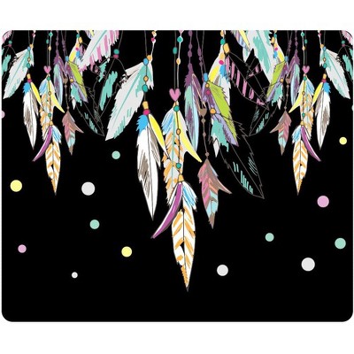 OTM Hipster Prints Black Mouse Pad, Dream Catcher Color - Dream Catcher Color - Black - Rubber Base - Slip Resistant