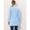 Allegra K Women's Winter Outerwear Peter Pan Collar Mid-thigh A-line Single Breasted Coat - 4 of 4