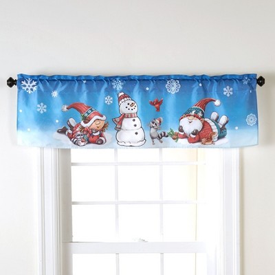 The Lakeside Collection Petunia and Gnorme Winter Fun Home Accents - Window Valance 1 Pieces