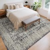 Acekool Vintage Floral Washable Area Rug, Soft Low-Pile Carpet, Non-Slip TPR Backing, velvet Cotton for Living Room, Bedroom, Entryway - 2 of 4