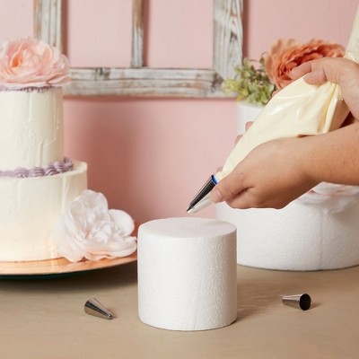 White Foam 3-Tier Round Cake Dummy Set for Decorating