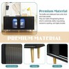 TIRAMISUBEST 4-Drawer Storage Cabinet with Glass Sliding Doors,Multi-Functional Sideboard - 4 of 4