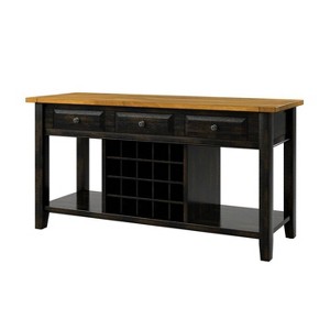 South Hill Sideboard Buffet With Wine Rack - Antique Black - Inspire Q