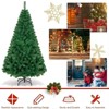 6ft Artificial Christmas Tree Pine Hinged with 1000 Branch Tips and Sturdy Metal Base - 4 of 4
