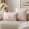 REGALWOVEN Diamond Pattern with Tassel Boho Soft Decorative Pillow Cases 2 Pcs - 2 of 4
