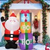 6FT Inflatable Santa Claus Decoration with Gift Box, Easy to Install for Outdoor Holiday Use, Weather-Resistant Yard Decoration to Add Holiday Cheer - 4 of 4