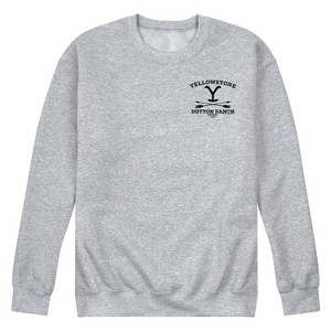 Men's - Yellowstone - Stone Dutton Arrows Left Chest Graphic Fleece Sweatshirt - 1 of 4