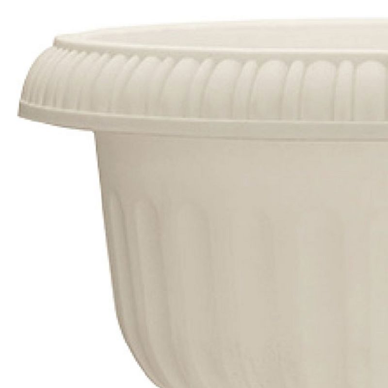 Southern Patio Dynamic Outdoor 18" Resin Grecian Urn Planter Pot, White, 3 of 7