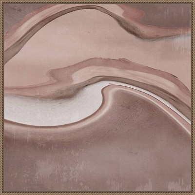 Two Sides II Abstract Canvas Print with Bronze Frame