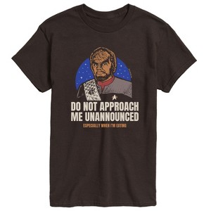 Men's - Star Trek - Worf Do Not Approach Me Short Sleeve Graphic T-Shirt - 1 of 4