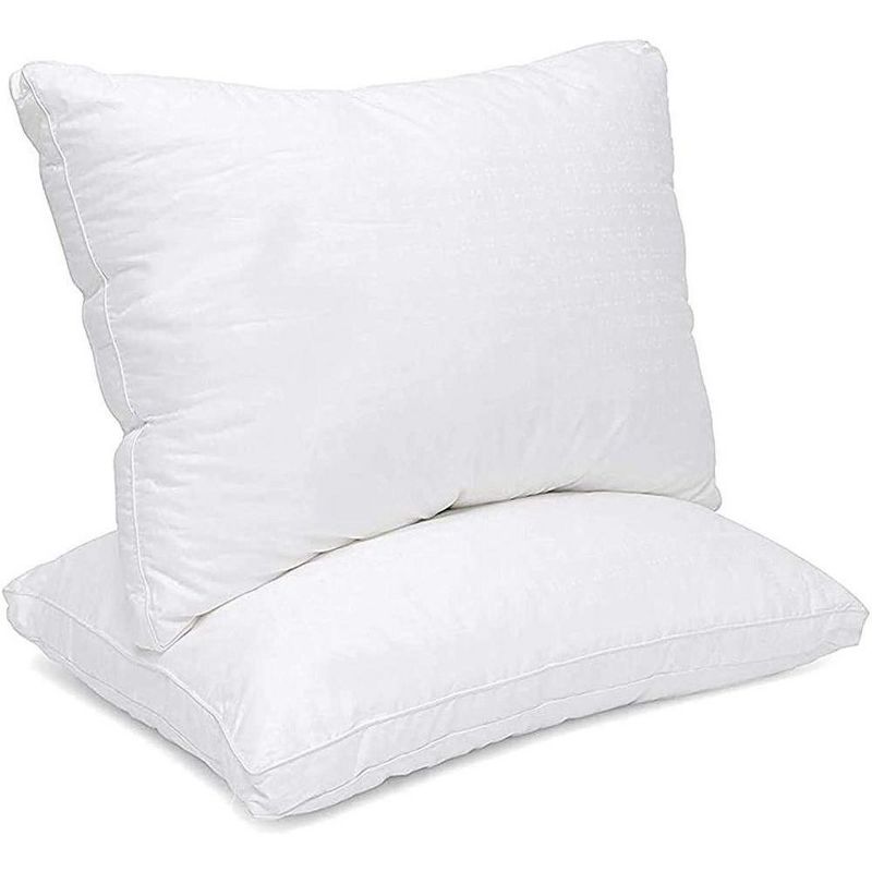Maxi 100% Cotton Down Alternative Vacuum Packed Pillows – White (2 Pack), 4 of 8