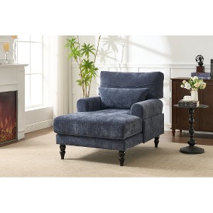 ACEPANO Modern Indoor Fabric Casual Sofa for Bedrooms, Living Rooms, Study & Office-Blue - 1 of 4