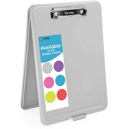 Enday Translucent Clipboard Storage Case, Gray