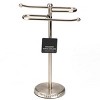 Home Mart Goods Brushed Satin Nickle Stainless Steel S-Design Fingertip Towel Holder With Heavy Base - 4 of 4
