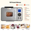 VEVOR Bread Maker, 19-in-1 2LB Dough Machine, Nonstick Ceramic Pan Automatic Breadmaker, 3 Loaf Sizes, 3 Crust Colors, Silver - 3 of 4