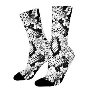 Snake Skin Women Printed Crew Socks Funny Funky Socks Soft Polyester Novelty Gifts for Artists Men - 1 of 1
