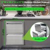 Outdoor Kitchen Drawer, 2-Layer Stainless Steel Flush Mount BBQ Drawer for Outdoor Kitchens & BBQ Islands - 2 of 4