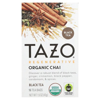 TAZO, Regenerative, Organic Chai, Black Tea, 16 Tea Bags, 1.5 oz