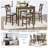 NicBex 5-Piece Dining Table Set with 4 Cushion Seats Dining Chairs,Modern 34.5 Inch Kitchen Table & 4 Side Chair with Wood Frame - 4 of 4