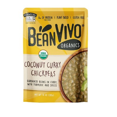 BeanVIVO Organic Vegan Gluten Free Coconut Curry Chickpeas - 10oz