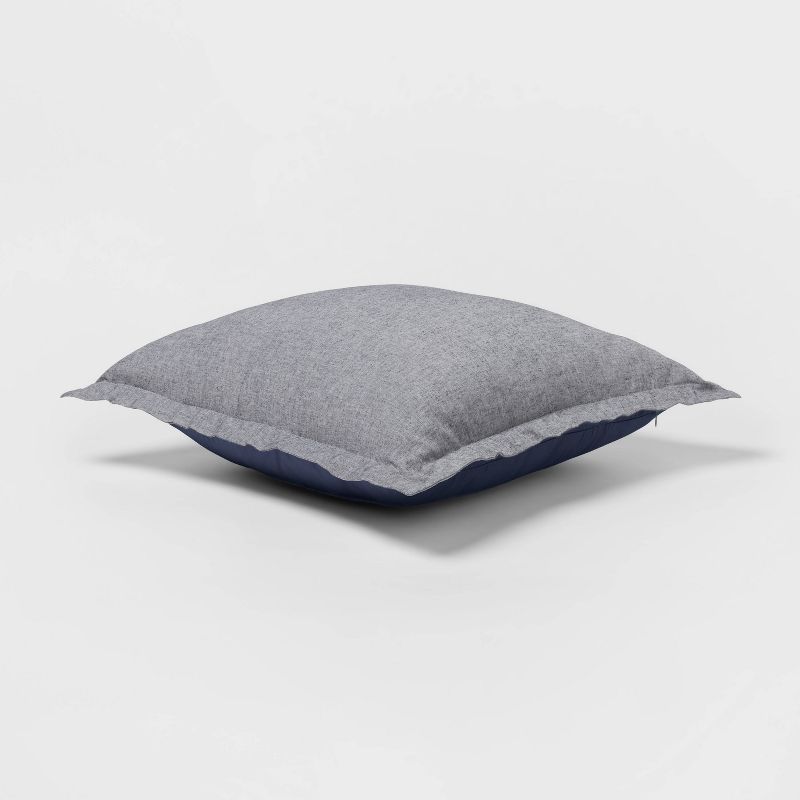 Euro Cotton Linen Blend Chambray Decorative Throw Pillow - Threshold™, 3 of 9