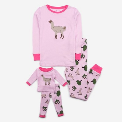 Leveret Girls And Doll Cotton Pajamas Llama 3 Year Target