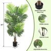 4 ft Artificial Palm Tree,Fake Areca Palm Plant Faux Tropical Palm Silk Plant with 18 Trunks Floor Plant - 3 of 4