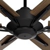 72" Casa Vieja Expedition Industrial Rustic Indoor Outdoor Ceiling Fan LED Light Remote Matte Black Weathered Oak Damp Rated Patio - 3 of 4