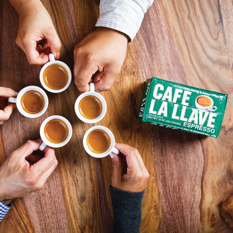 Cafe La Llave Espresso 100% Pure Dark Roast Ground Coffee - 10oz, 5 of 8