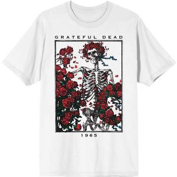 Bioworld Grateful Dead Mens' Animated Style Lightning Skull Logo Adult T-Shirt, L