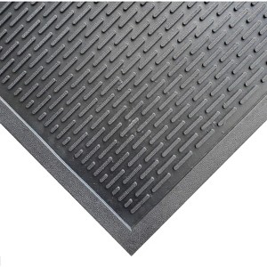 KOVOT 60" x 36" Non Slip Ridge Scraper Floor Mat Durable Heavy Duty Rubber for Indoor & Outdoor Door Mat Entrance - 1 of 4