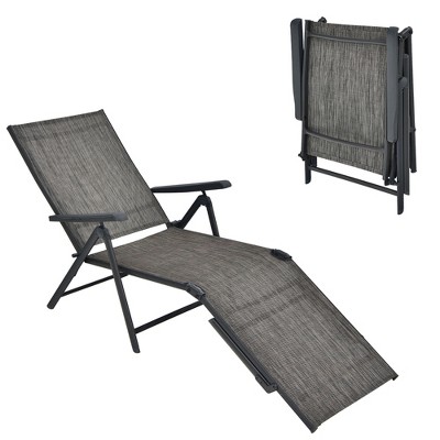 Tangkula Outdoor Adjustable Chaise Lounge Chair Patio Beach Folding Recliner Lounge