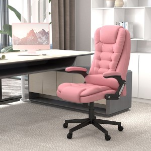 Grungis PU Leather Massage Swivel Office Chair with Remote and Armrests,Modern Gaming Chair with Heat and 6 Vibration Points for Office - 1 of 4