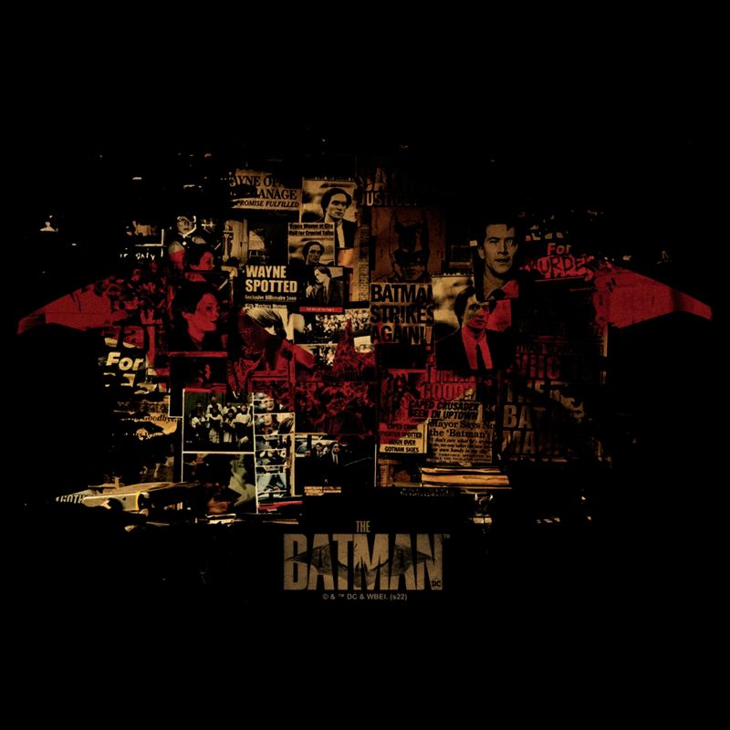 Men's The Batman Gotham City Newspaper T-Shirt, 2 of 6