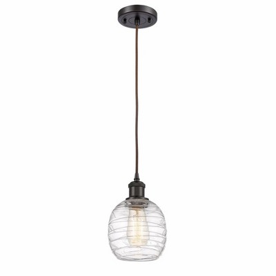 Belfast - 1 Light Cord Hung Mini Pendant In Industrial Style-9 Inches Tall and 6 Inches Wide
