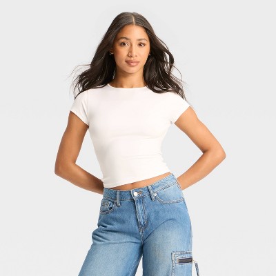 Women's Open Back Synthetic T-Shirt - Wild Fable™