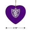 University of St. Thomas Primary Logo HeartShaped Porcelain Holiday Christmas Tree Ornament  2.8" - 3 of 4